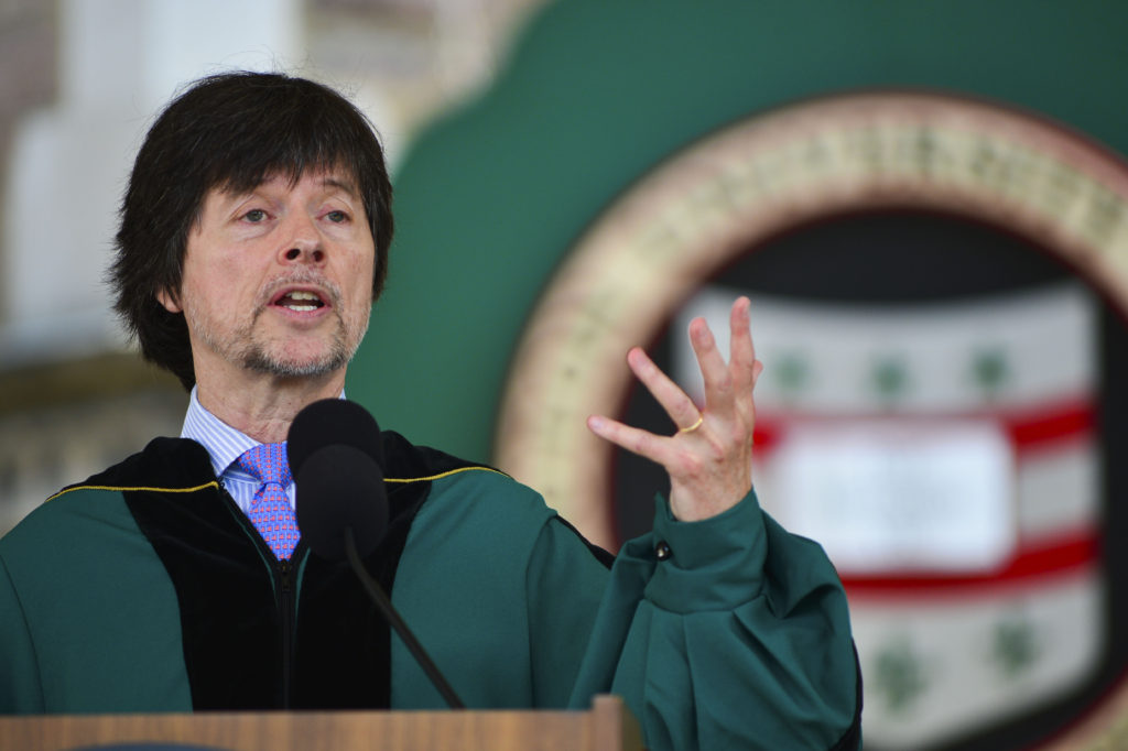 5.15.2015--154th Commencement Ceremonies held in the Quad of the Danforth Campus of WUSTL. Chancellor, Mark S. Wrighton. Chair of the Board of Trustees, Craig D. Schnuck. Commencement Address, Ken Burns, filmmaker. Honorary Degree Recipients: Ken Burns, Doctor of Humanities; Mary-Dell Chilton, Doctor of Science; Gerald D. Feshbach, Doctor of Science; Herbie Hancock, Doctor of Humane Letters; Susan Andrea Talve, Doctor of Humane Letters. Grand Marshall, Robert E. Wiltenburg. Honorary Grand Marshal, Ronald G. Evans. Senior Class President, Jeremy Sherman. Vocalists: "America the Beautiful", Benjamin Kweskin; "Alma Mater", Anthony Tomassini. Photos by: Joe Angeles/WUSTL Photos